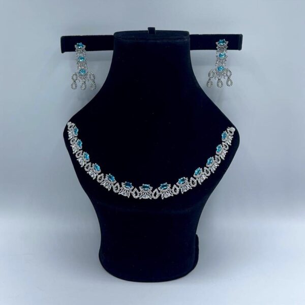 Silver Plated Metal Necklace & Earrings Jewellery Set (3 Pcs) with Gift Box | Elegant Women’s Accessories