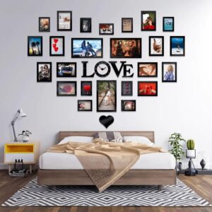 Heart Shape Wall Clock - Chipboard Laminated Sheet | Laser Cut Modern Design (70 x 45 Inches)