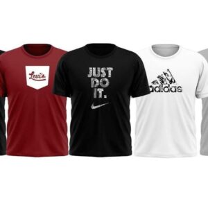 Men's Branded T-Shirts Combo Pack (5 Pieces) - Tommy, Levi's, Nike, Adidas, Puma